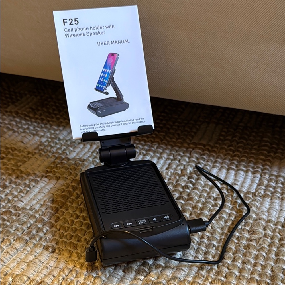 BNIB - Glopus Black Wireless Speaker Phone Holder